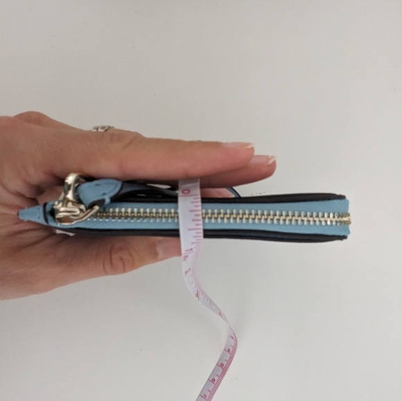 EUC! Kate Spade New York Schuyler Small Card Holder Wristlet Wallet Smokey Blue - Picture 12 of 13